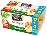 Dessert fruitier pommes sans sucres ajoutés - CHARLES & ALICE dans le catalogue Cora