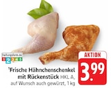 Frische Hähnchenschenkel mit Rückenstück Angebote bei E center Singen für 3,99 €
