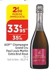 AOP Champagne Grand Cru Paul Louis Martin Extra Brut Rosé - PAUL LOUS MARTIN en promo chez Bi1 Autun à 33,95 €