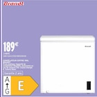 Congélateur Coffre 198L - Brandt - Intermarché à Toulouse Congélateur Coffre 198L - Brandt en promo chez Intermarché Toulouse à 189,00 €