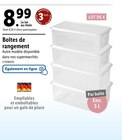 Boîtes de rangement en promo chez Lidl Perpignan à 8,99 €