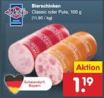 Bierschinken Classic bei Netto Marken-Discount im Berching Prospekt für 1,19 €