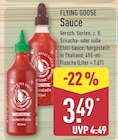 Sauce von Flying Goose für 3,49 € bei ALDI Nord im Angebot Sauce von Flying Goose im aktuellen ALDI Nord Prospekt