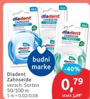 Zahnseide Ungewachst von Diadent für 0,79 € bei budni im Angebot Zahnseide Ungewachst von Diadent im aktuellen budni Prospekt