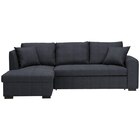 Aktuelles ECKSOFA inkl.Funktionen Dunkelgrau Webstoff Zierkissen, Rückenkissen, Bettkasten, Schlaffunktion Angebot bei XXXLutz Möbelhäuser in Hildesheim ab 579,00 €