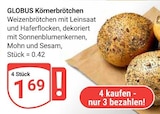 Aktuelles Körnerbrötchen Angebot bei GLOBUS in Leipzig ab 0,42 €