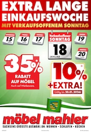 Möbel Mahler Siebenlehn Prospekt für Haselbach: "EXTRA LANGE EINKAUFSWOCHE", 16 Seiten, 14.01.2026 - 03.02.2026