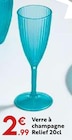 Verre à champagne Relief en promo chez Maxi Bazar Carpentras à 2,99 €