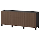 Aufbewahrung mit Schubladen schwarzbraun Björköviken/Stubbarp/braun gebeiztes Eichenfurnier 180x42x74 cm von BESTÅ im aktuellen IKEA Prospekt