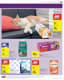 Prix et réduction Litière dans le prospectus Carrefour Market en cours Offre Litière dans le catalogue Carrefour Market du moment à la page 57