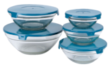 Lot de 5 bols avec couvercle en promo chez Bazarland Lot de 5 bols avec couvercle dans le catalogue Bazarland