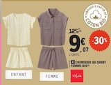 Promo Chemisier ou short femme bio à 9,07 € dans le catalogue E.Leclerc à Vienne