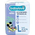 Disney im dm-drogerie markt Prospekt Schwimmwindeln Disney Gr. Large (10-14 kg) von babylove im aktuellen dm-drogerie markt Prospekt für 3,75 €