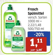 Frosch von Frosch bei BUDNI Frosch von Frosch für 1,11 € bei BUDNI im Prospekt "BUDNI - Dein Drogeriemarkt"