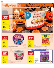 Prix et réduction Kinder Country dans le prospectus Carrefour Market en cours Offre Kinder Country dans le catalogue Carrefour Market du moment à la page 34