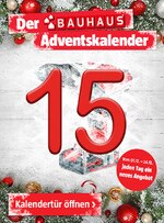 BAUHAUS Prospekt "Der BAUHAUS Adventskalender", 1 Seiten, für Neu-Ulm, 15.12.2019 - 15.12.2019 BAUHAUS Prospekt "Der BAUHAUS Adventskalender", 1 Seiten, für Neu-Ulm, 15.12.2019 - 15.12.2019