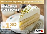 Marzipan Nusstorte für 1,30 € bei Möbel Kraft im Angebot Marzipan Nusstorte im aktuellen Möbel Kraft Prospekt