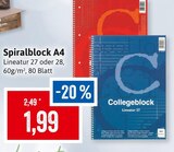 Spiralblock A4 Angebote bei Kaufhaus Stolz Flensburg für 1,99 €