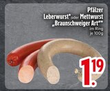 Pfälzer Leberwurst im EDEKA Prospekt Pfälzer Leberwurst von im aktuellen EDEKA Prospekt für 1,19 €