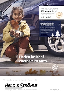 Aktueller Volkswagen Prospekt "Herbst im Kopf. Sicherheit im Auto." Aktueller Volkswagen Prospekt