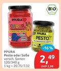 Pesto oder Soße von PPURA im aktuellen budni Prospekt
