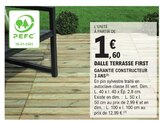Dalle Terrasse First - E.Leclerc à Mérignac Dalle Terrasse First en promo chez E.Leclerc Mérignac à 1,60 €