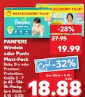 Windeln Maxi-Pack Angebote von Pampers bei Kaufland Koblenz für 18,88 €