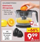 Elektrische Zitruspresse im Netto Marken-Discount Prospekt Elektrische Zitruspresse von GOURMETmaxx im aktuellen Netto Marken-Discount Prospekt für 9,99 €