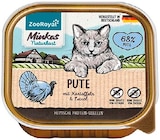 Minkas Naturkost Katzennahrung Pute von ZooRoyal für 0,79 € bei REWE im Angebot Minkas Naturkost Katzennahrung Pute von ZooRoyal im aktuellen REWE Prospekt