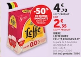 Bière Ruby Fruits Rouges 0.0° - Leffe - U Express à Brest Bière Ruby Fruits Rouges 0.0° - Leffe en promo chez U Express Brest à 2,35 €