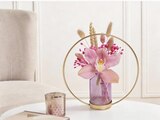 Orchidée 1 fleuron cercle métallique - CARREFOUR en promo chez Carrefour Tours à 7,99 €