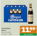 Malz im Angebot bei Getränke A-Z in Eberswalde Malz Angebote von Oettinger bei Getränke A-Z Eberswalde für 11,99 €