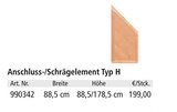 Aktuelles Anschluss-/Schrägelement Typ H Angebot bei Holz Possling in Berlin ab 199,00 €