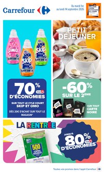 Catalogue Carrefour à Livry-Gargan cette semaine, valable du 01/09/2026 au 14/09/2026 Prospectus Carrefour à Livry-Gargan, "Carrefour", 94 pages de promos valables du 01/09/2026 au 14/09/2026
