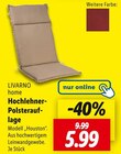 Hochlehner-Polsterauflage im Angebot bei Lidl in Kiel Hochlehner-Polsterauflage Angebote von LIVARNO home bei Lidl Kiel für 5,99 €