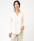 Chemise unie en matière satinée femme - GEMO dans le catalogue Gémo