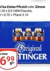 IceTea Eistee Pfirsich Angebote von Oettinger bei GLOBUS Oberhausen für 6,99 €