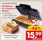 Waffeleisen für 2 Belgische Waffeln Angebote von GOURMETmaxx bei Netto Marken-Discount Ahaus für 15,99 €