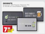 FUSSMATTE im Angebot bei Marktkauf in Rottenburg FUSSMATTE Angebote bei Marktkauf Rottenburg für 7,99 €