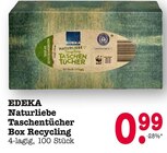 Aktuelles Naturliebe Taschentücher Box Recycling Angebot bei E center in Pforzheim ab 0,99 €