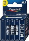 Batterien Power Micro AAA LR03 20er Pack von Paradies im aktuellen dm-drogerie markt Prospekt für 3,65 €