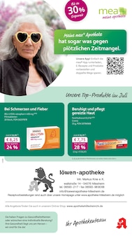 Aktueller mea - meine apotheke Prospekt "Unsere Juli-Angebote" Seite 1 von 4 Seiten