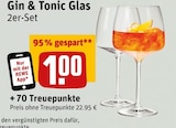 Gin & Tonic Glas Angebote bei REWE Jena für 1,00 €