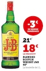 Blended Scotch Whisky 40° - J&B en promo chez U Express Le Havre à 18,00 €