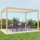 Pergola imitation bois blanc - 3 x 4 m - Brico Dépôt à Caluire-et-Cuire Pergola imitation bois blanc - 3 x 4 m en promo chez Brico Dépôt Caluire-et-Cuire à 1 199,00 €