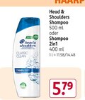 Shampoo oder Shampoo 2in1 Angebote von Head & Shoulders bei Rossmann Osnabrück für 5,79 €
