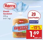 Eiweiß-Sandwich von Harry im aktuellen Netto Marken-Discount Prospekt für 1,69 €