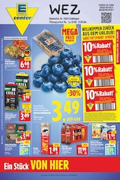 WEZ Supermarkt Prospekt der aktuellen Woche mit 28 Seiten, gültig von 10.08.2026 bis 15.08.2026, in Nienstädt und Umgebung Aktueller WEZ Supermarkt Prospekt in Nienstädt und Umgebung, "Die WEZette" mit 28 Seiten, 10.08.2026 - 15.08.2026