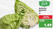 deutscher Spitzkohl bei Kaufland in Gelsenkirchen deutscher Spitzkohl im Angebot bei Kaufland Gelsenkirchen für 1,49 €