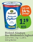 Bio-Weidemilch Joghurt im tegut Prospekt zum Preis von 1,19 €